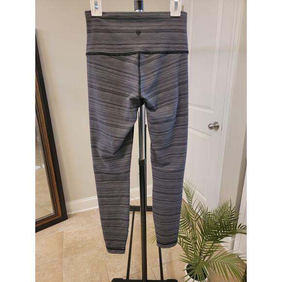 Lululemon High Times Pant Luxtreme Cyber Stripe Deep Coal Black - Picture 3 of 3
